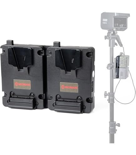 NEP製　V-PLATE SYSTEM 2個セット Amazon | NEP Vマウントバッテリー2本装着プレート GP-TS mini